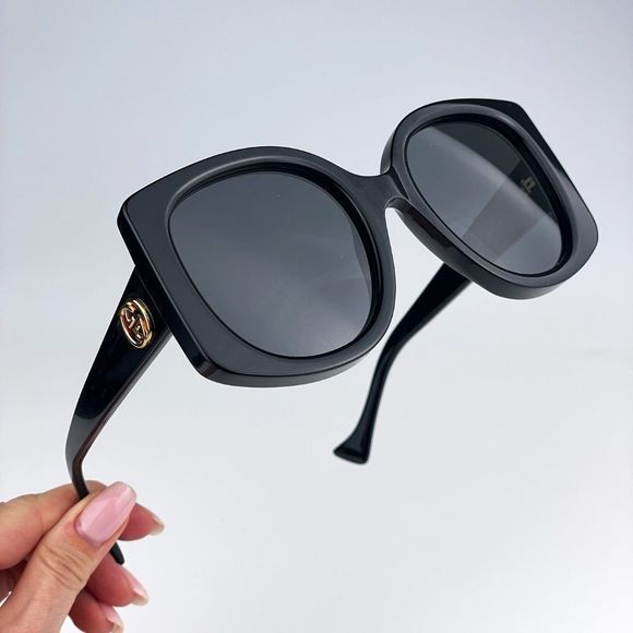 ?Gucci GG1257S 001 Sunglasses Black Grey Butterfly Oversized Women main image 9